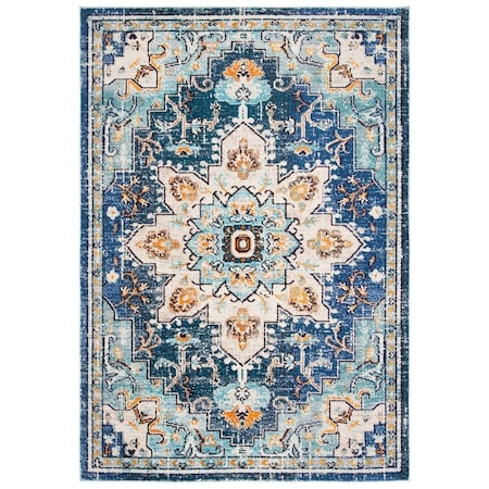 Safavieh 8 x 10 ft. Madison 400 Power Loomed Rectangle Area Rug Blue & Light Blue MAD473M-8